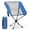 Blue, variant on Costway 360° Swivel Camping Chair, Lightweight Portable Folding Chair with Cup Holder Black