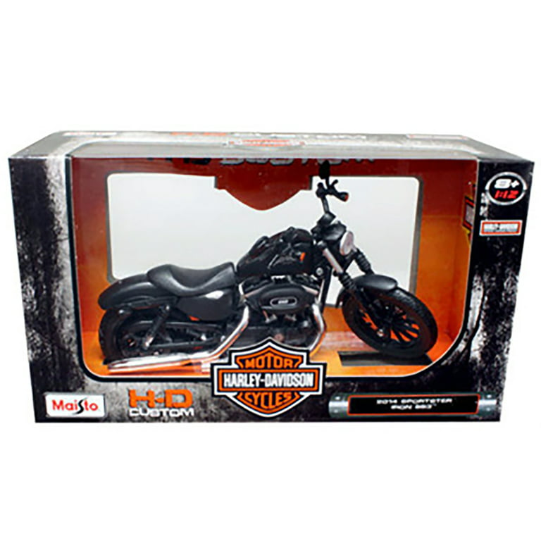  2014 Harley Davidson Sportster Iron 883 Motorcycle Model 1/12  by Maisto 32326 : Toys & Games