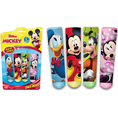 Disney Sidewalk Chalk Sticks (2 Pack Mickey) Mickey & Minnie. Floor & Board Chalk  Outside Toys Jumbo Chalk  Non-Toxic Washable Art Set  Outdoor  Birthday Toys for Kids in Bulk W-A-7810-2