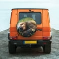 thumbnail image 6 of Zufioo Daisy Sleeping Sloth Print Car Tire Dust Cover, Adjustable Tire Protector Cover Anti-UV, Car Accessories for Trucks, SUVs, Vans-15 inch, 6 of 6