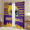 thumbnail image 2 of Erosebridal American Football City Curtains and Drapes(38x54),Minnesota Blackout Curtains for Bedroom,Yellow Rugby Helmet Curtains Pack of 2(38x54) For Boys,Lightweight Room Decoration, 2 of 6