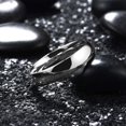thumbnail image 3 of /4mm/6mm/8mm Stainless Steel Ring Black/Silver Plated Matte Finish&Polished Beveled Edge, 3 of 13