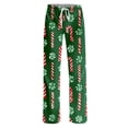 thumbnail image 4 of Christmas Pajama Pants for Women Christmas Candy Cane Print Soft Pjs Pants Comfy Drawstring Casual Sleep Lounge Pants Winter Pj Bottoms Green,S, 4 of 6