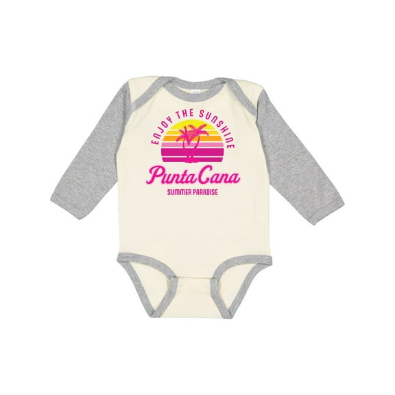 Inktastic Enjoy The Sunshine Punta Cana Summer Paradise Boys or Girls Long Sleeve Baby Bodysuit
