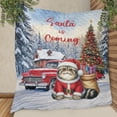 thumbnail image 3 of Santa is Coming Exotic Shorthair Merry Christmas Xmas Noel Truck Tree Quilt Blanket Cat Lover Kitten Owner Gifts Cozy Comforter Throw Blanket - 02023, 3 of 5