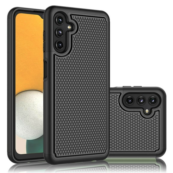 Galaxy A13 5G Case, Samsung A13 5G Sturdy Case, EBIZCITY [Tmajor] Galaxy A13 (6.5 INCH) Shock Absorbing Cases [Black] Hybrid Bumper Cute Defender Rugged Cover Plastic Outer & Rubber Silicone Inner
