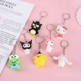 thumbnail image 2 of Sanrio Melody Kuromi Hello Kitty Cinnamoroll llavero de goma suave KT Cat, llavero colgante para bolsa de coche, joyería de cumpleaños, regalos de vacaciones, 2 of 4