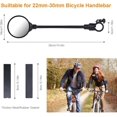 thumbnail image 4 of Adjustable Bike Mirrors, Shockproof Acrylic Convex Mirror Handlebar Mount, Long Extension for Clear Rear View, Universal Fit for All Bikes and Motorcycles, 4 of 5