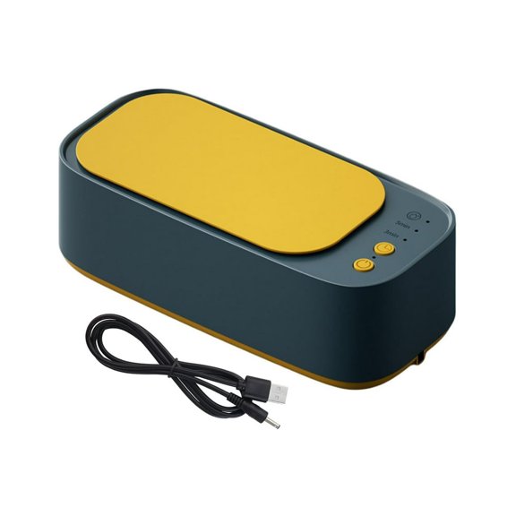 Machine de Nettoyage Ultrasonique Portable pour Lunettes et Bijoux - Fournitures de Nettoyage Domestique à Chargement USB 1 Ensemble, Vert