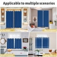 thumbnail image 6 of Pure Navy Blue Kitchen Curtains 96 Inch Length, Simple Solid Color Grommet Top Bedroom Living Room Curtains, Light Filtering Cafe Curtain Drapes 2 Panels Set 104''x96'', 6 of 9