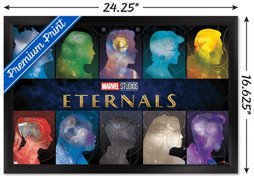 Marvel Eternals - Side Profile Wall Poster, 14.725" x 22.375", Framed