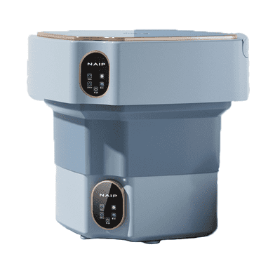GJX Portable Washing Machine Foldable Design Mini Washer and Dryer Combo Integrated Washing and Drying Mini Washing Machine Blue