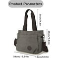 thumbnail image 6 of Women’s Large Canvas Tote Bag Convertible Backpack Lightweight Crossbody Shoulder Bag Multi-pocket Top Handle Work Bag, 6 of 6