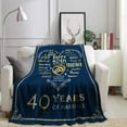 thumbnail image 3 of Anniversary Blanket Gifts for Men Women, Cool Anniversary Wedding Gifts for Him Her Husband Wife Parents, Best Happy Anniversary Marriage Gift for Couple Boyfriend Girlfriend Blanket 60"x50", 3 of 5