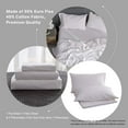 thumbnail image 4 of Simple&Opulence Belgian Linen Sheet Set 4PCS Stone Washed Solid Color(Twin,White), 4 of 4