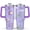 Purple, variant on 40oz Astrology Tumbler - Double Wall Stainless Steel Insulated Cup - Starry Night Cosmic Print - Spill-Resistant Lid & Handle - Witchy Style
