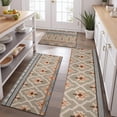 thumbnail image 2 of Orange Geometric Diamond Cross Pattern Kitchen Rugs Sets Of 3,Kitchen Runner Rugs Non Skid Washable,Decorative Kitchen Floor Mats for Kitchen,Sink,Laundry,17"x30"+ 17"x47" + 17"x59", 2 of 6
