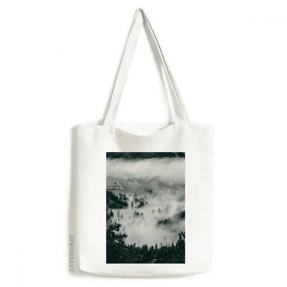 Clouds Forestry Science Nature Scenery Tote Canvas Bag Shopping Satchel Casual Handbag