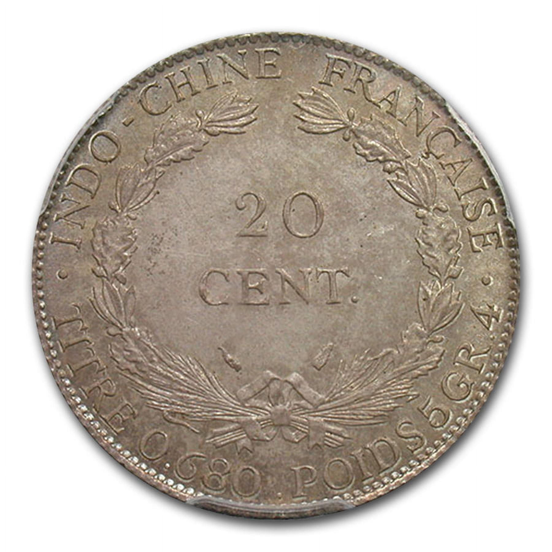 20セント  1937 French Indo-China Silver 20 Cents MS-66 PCGS - Walmart.com