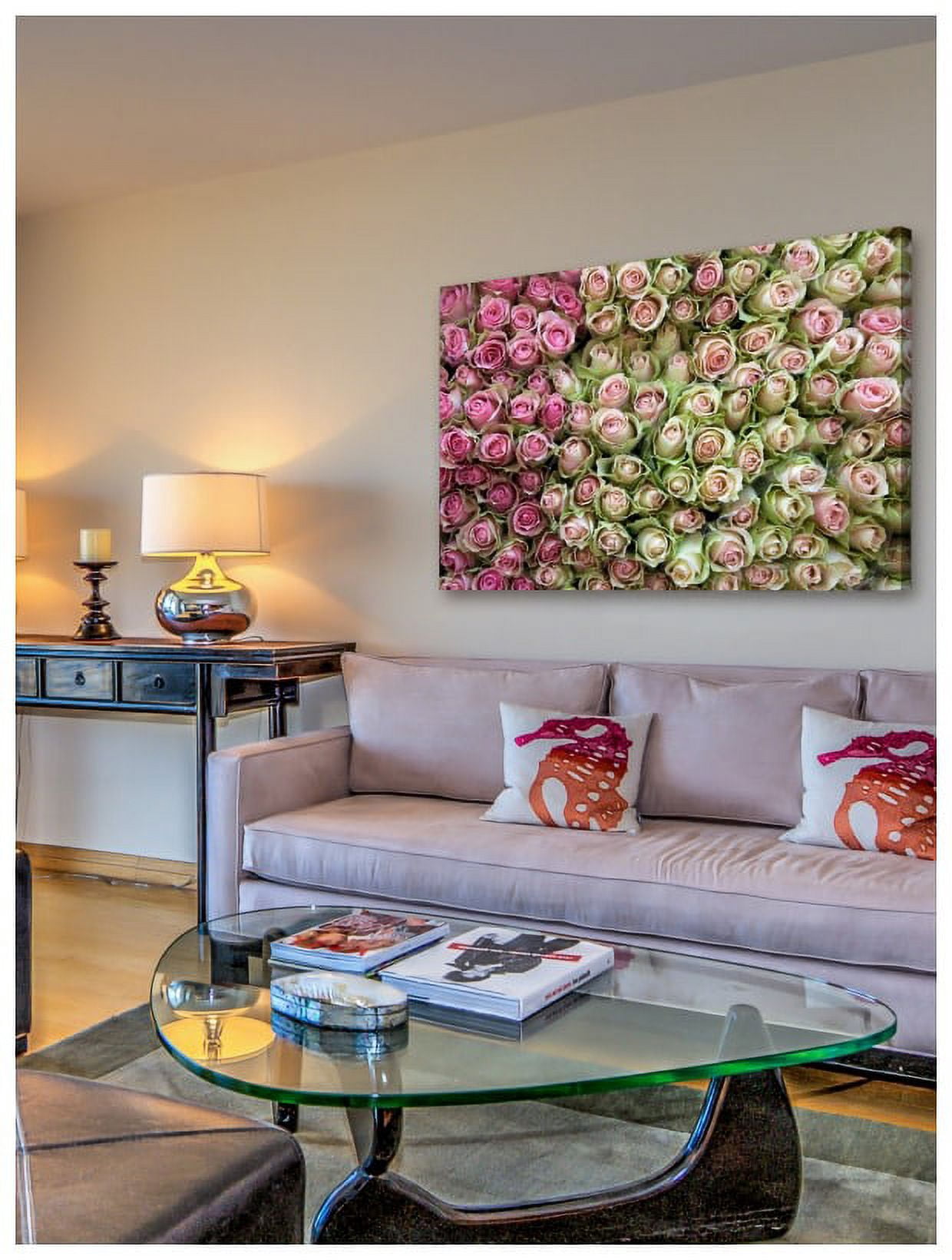 "Roses in Pink" Painting Print on Wrapped Canvas