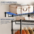 thumbnail image 5 of BELLEZE Dual Garment Rack with Hanging Rods, Adjustable Shelves and Fabric Drawers, Two Types of Assembly Formation Clothes Rack, Multi-Functional Walk In Closet for Bedroom, max load 748 LBS - Black, 5 of 7