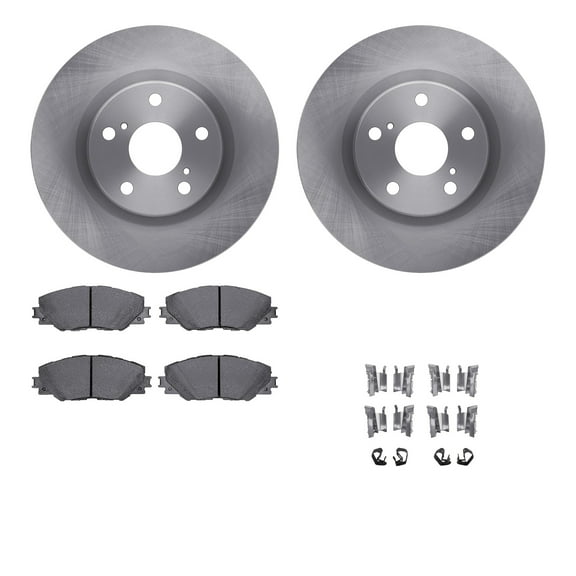 Dynamic Friction Company Front Brake Rotors with 5000 Advanced Brake Pads includes Hardware 6512-76482