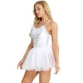 thumbnail image 2 of Linjinx Women's Ballet Tutu Costume Professional Swan Lake Dance Leotard Dress Party Rave Costume White L, 2 of 7