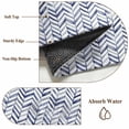 thumbnail image 6 of Area Rug for Living Room, Blue Geometric Non-Slip Indoor Large Carpet for Bedroom/Dining Room, Watercolor Chevron Abstract Washable Low-Profile Rectangle Floor Runner Rugs - 6 x 9 Ft, 6 of 7