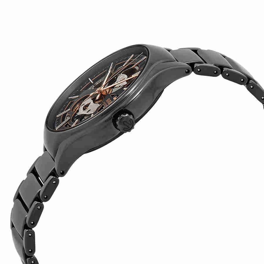 Rado True Automatic Open Heart Black/Skeleton Dial Men's High-Tech Ceramic  Watch R27100162 - Walmart.com