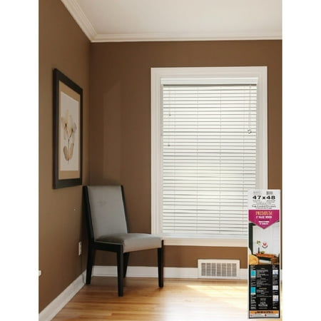 LOTUS & WINDOWARE  INC White 2-inch Faux Wood Blinds 31 to 39-inch Wide