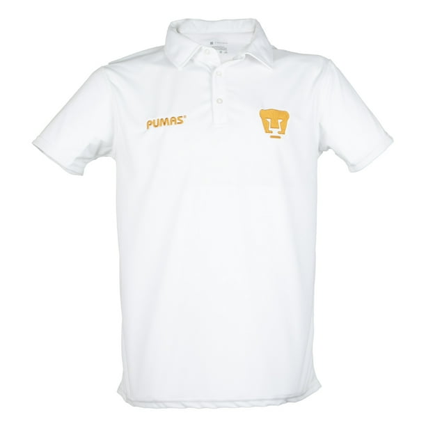 OLD SCHOOL SPORTS Pumas UNAM Playera Polo Silueta Sport Blanco Hombre OLD SCHOOL SPORTS Pumas de la UNAM Playera tipo polo manga corta