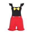 thumbnail image 4 of Disney-Conjunto de mono de Mickey Mouse para niños y niñas, ropa informal de una pieza, manga voladora, Moana, sirena, Ariel, Verano, 4 of 5