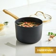 thumbnail image 3 of Farberware Forged Induction 3 Quart Ceramic Nonstick Saucepan with Lid, Dishwasher Safe and Oven Safe to 500°F, Black, 3 of 16