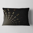 thumbnail image 2 of Designart Gold Square Pixel Mosaic on Black - Abstract Throw Pillow - 12x20, 2 of 5