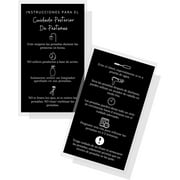 Spanish Lash Aftercare  Cuidado Posterior de la Extensin de Pestaas  Physical Printed 2 x 3.5 inch Business Card  Eyelash Extension Supplies  Black Card Design