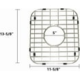thumbnail image 5 of Stainless Steel Kitchen 13" x 11 Inch Protector Grids for Sinks Universal Double Bowl Drain Racks Grates Bottom Strainer Center Hole, Silver, 5 of 9