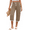 Khaki, variant on Women's Plus Capris Pants High Waisted Lightweight Athletic Pants Summer Casual Pants for women joggers with Pockets