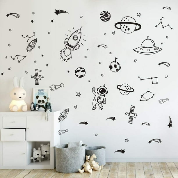 Adhesivos de pared YOYOU ART HOME con tema del espacio exterior para niños