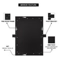 thumbnail image 5 of Open Box Moon Mirror 24 x 36 Inch Pivoted Wall Mounted Vanity Mirror, Black, 5 of 9
