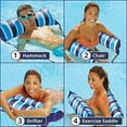 thumbnail image 2 of 4-in-1 Hammock Pool Float and Water Hammock – Adult Multi-Purpose Inflatable Pool Float (Navy Blue), 2 of 5