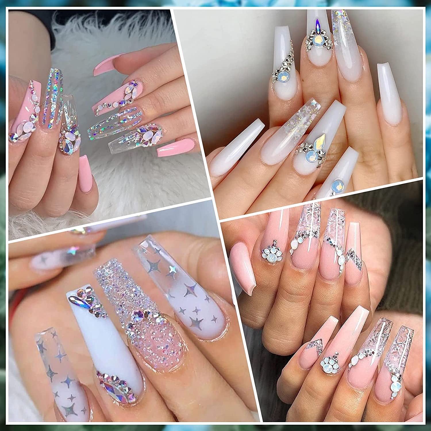 Morovan Acrylic Nail Kit Acrylic Powder Monomer Liquid Set 4oz Pink White Clear Colors