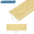 thumbnail image 2 of Uxcell 2pcs Self-Adhesive 3D Wall Edging 90"x3.1" Flexible Peel and Stick Molding Trim for Wall Mirror Door Wardrobe Gap Sealing, Gold Tone, 2 of 6