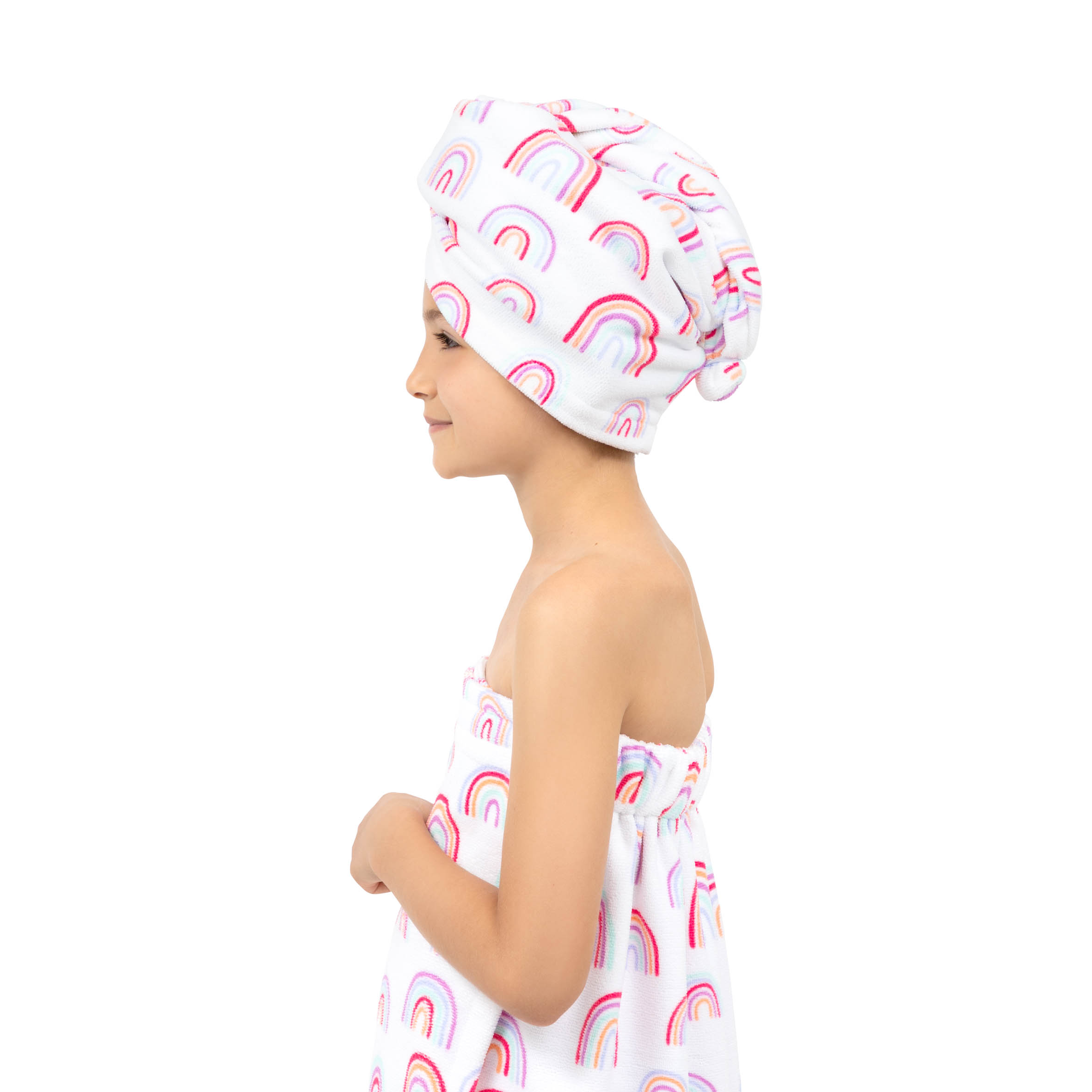 Justice Dreamer 4-Piece Spa Set with Bath Towel Wrap, Eye Mask and Loofah, Pink