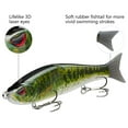 thumbnail image 4 of Bassdash SwimShad Glide Baits Jointed Swimbait Bass Pike Salmon Trout Muskie Fishing Lure 4.5in /18.5g, 4 of 7