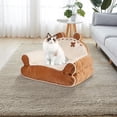 thumbnail image 1 of Sofá para gatos perfecl cama cálida y cómoda para gatos grandes y perros pequeños, 1 of 8