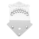 thumbnail image 1 of Mandolin Metal Tailpiece Parts Silver Color 8String Fixation 1Set, 1 of 5