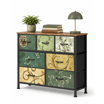 Steel Storage Rack Patterns Free Alvantor Floral Fabric Storage Tower Dresser with Steel Frame and Wood ...