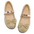 thumbnail image 2 of Kushyshoo Girl's Gold Glitter Ballet Flats Soft Mary Jane Dress Party Shoes Non-Slip 9M, 2 of 7