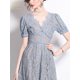 thumbnail image 5 of H Han Queen-vestido de noche con cuello en V para mujer, ropa de fiesta elegante y bonita, informal, de encaje, para verano, 2024, 5 of 5