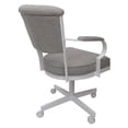 thumbnail image 2 of Miami Swivel Dining Caster Chair - Portwood Ash Fabric - White Metal, 2 of 2